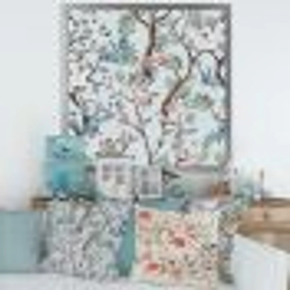 Toile « Chinoiserie with Birds and Peonies X