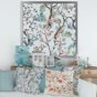 Toile « Chinoiserie with Birds and Peonies X