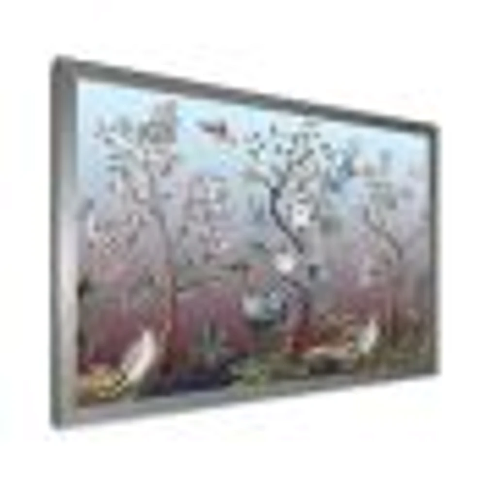 Chinoiserie with Birds and Peonies XI Wall Art