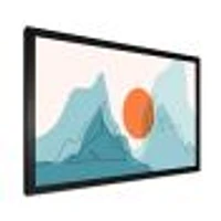 Red Moon Over Abstract Blue Mountains I  Wall Art