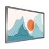 Red Moon Over Abstract Blue Mountains I  Wall Art