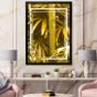 Yellow Bamboo and Tropical Leaves  Wall Art