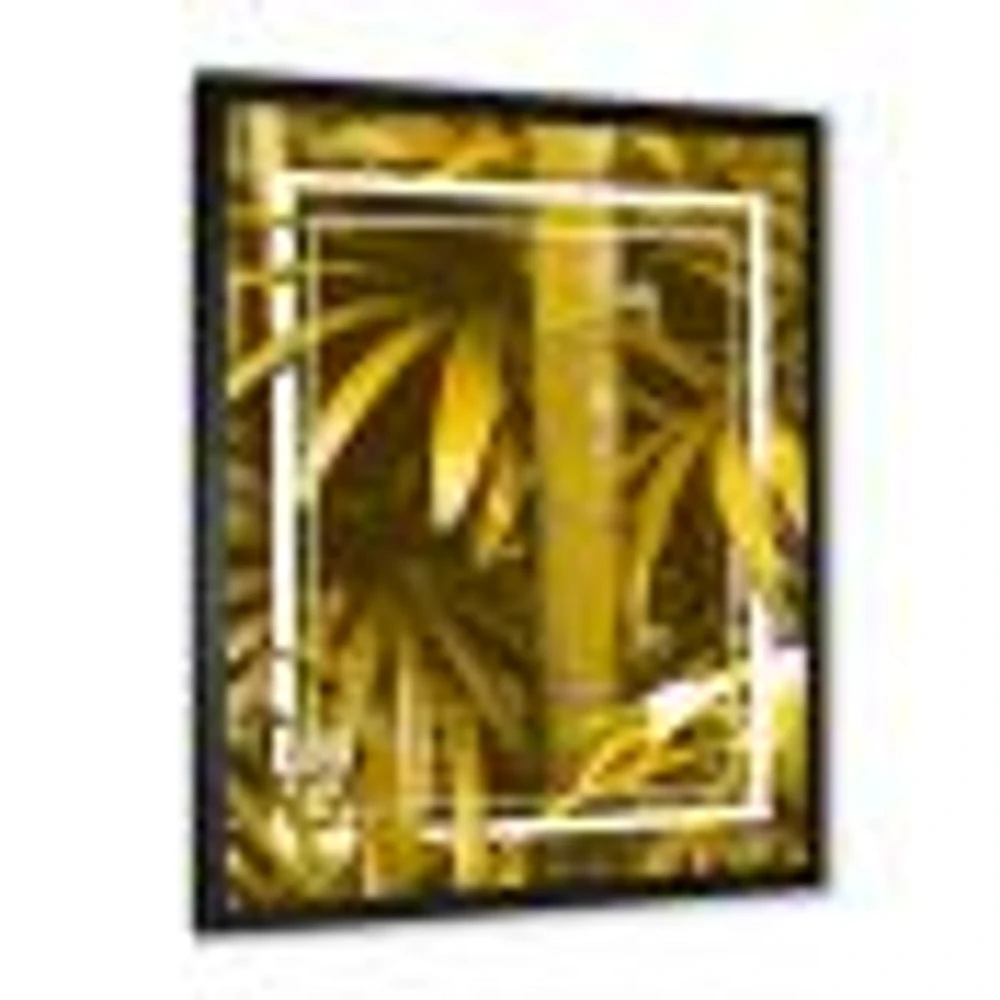 Toile « Yellow Bamboo and Tropical Leaves »