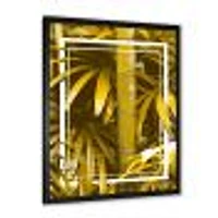 Yellow Bamboo and Tropical Leaves  Wall Art