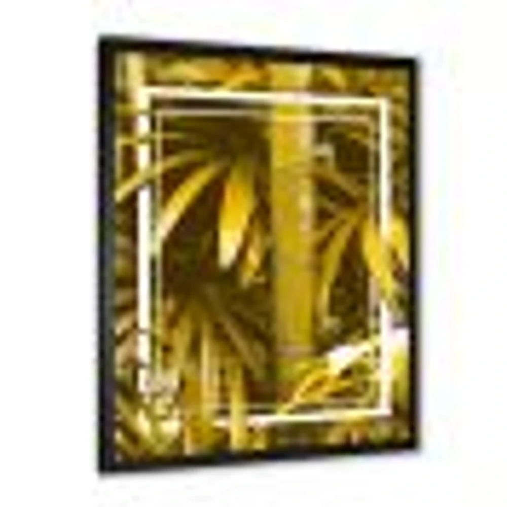 Yellow Bamboo and Tropical Leaves  Wall Art