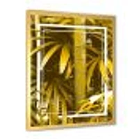 Yellow Bamboo and Tropical Leaves  Wall Art