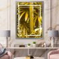 Yellow Bamboo and Tropical Leaves  Wall Art