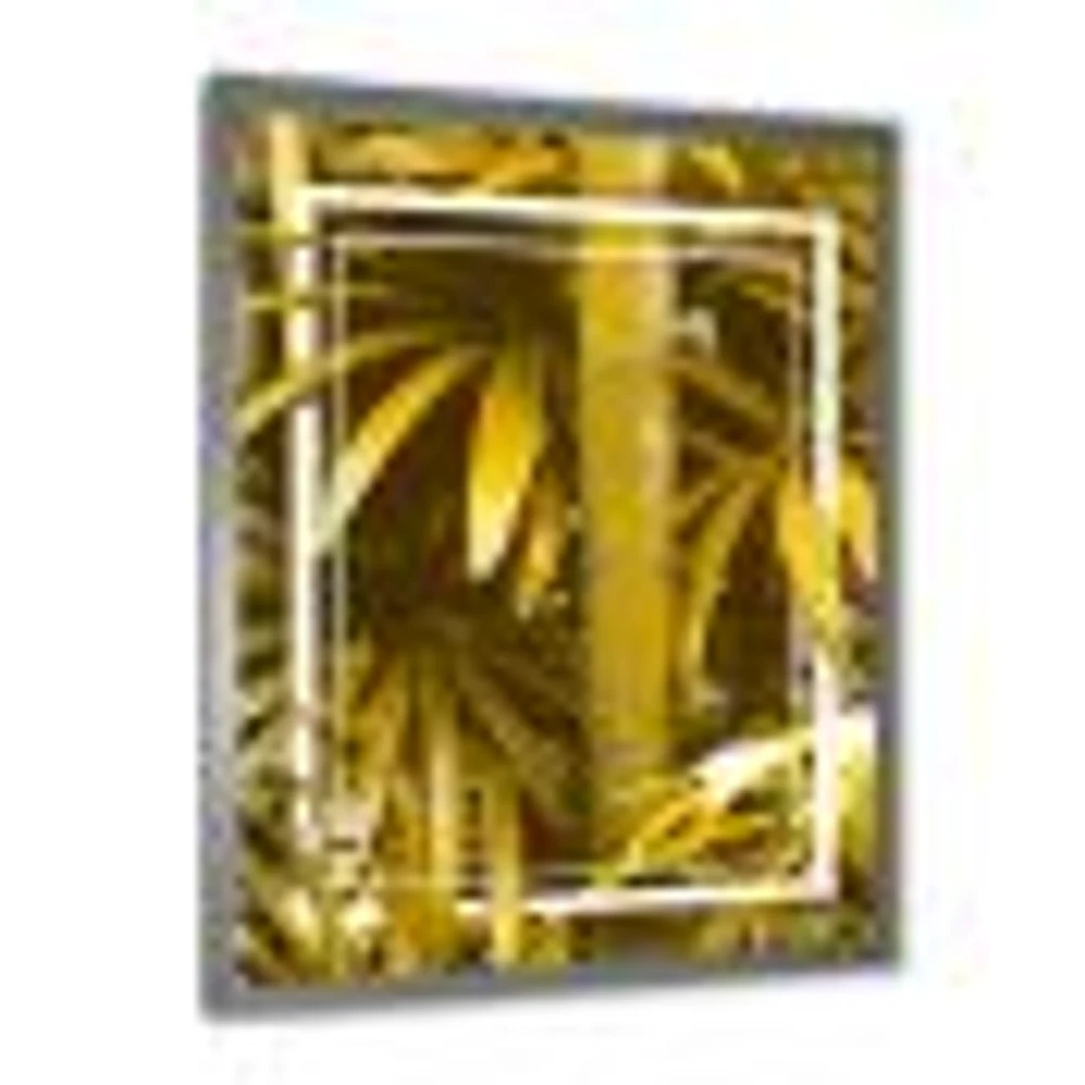 Yellow Bamboo and Tropical Leaves  Wall Art