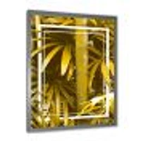 Yellow Bamboo and Tropical Leaves  Wall Art