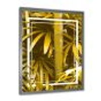 Yellow Bamboo and Tropical Leaves  Wall Art