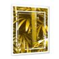 Toile « Yellow Bamboo and Tropical Leaves »