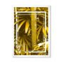 Yellow Bamboo and Tropical Leaves  Wall Art