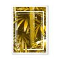 Yellow Bamboo and Tropical Leaves  Wall Art