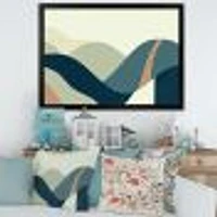 Abstract Geometric Landscape with Hills  Wall Art