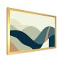 Toile « Abstract Geometric Landscape with Hills