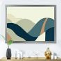 Abstract Geometric Landscape with Hills  Wall Art