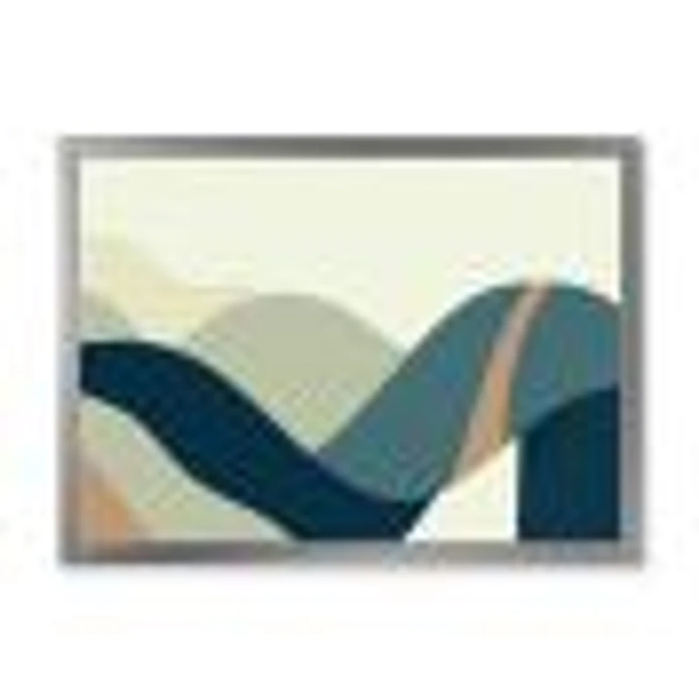 Toile « Abstract Geometric Landscape with Hills