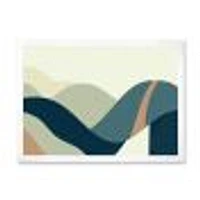 Abstract Geometric Landscape with Hills  Wall Art