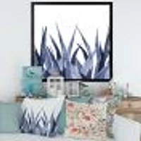 Toile imprimée « Navy Blue Agave Leaves »