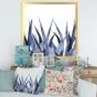 Toile imprimée « Navy Blue Agave Leaves »