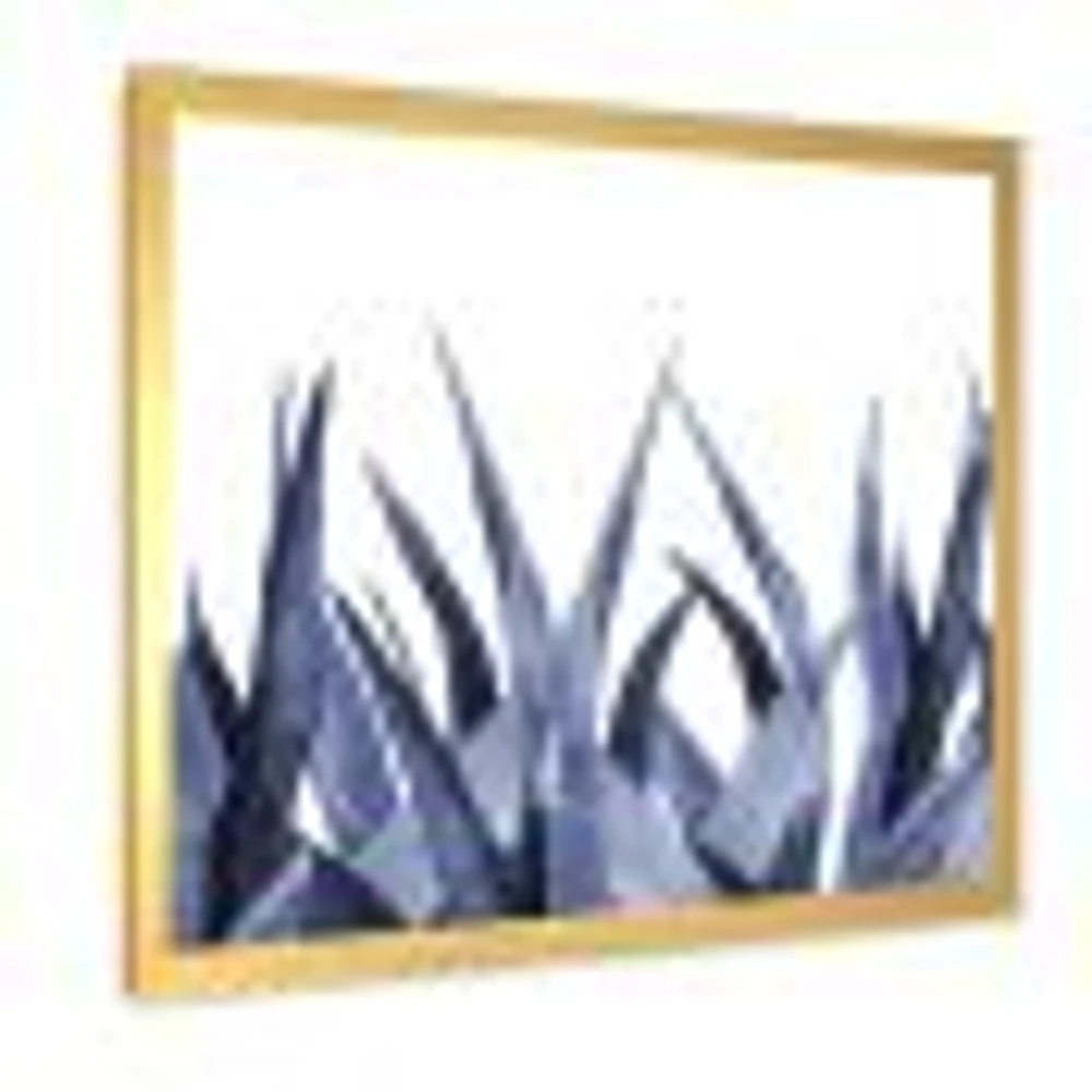 Toile imprimée « Navy Blue Agave Leaves »