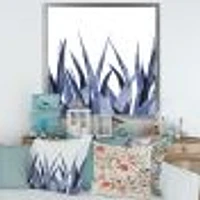 Toile imprimée « Navy Blue Agave Leaves »