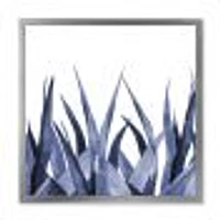 Toile imprimée « Navy Blue Agave Leaves »