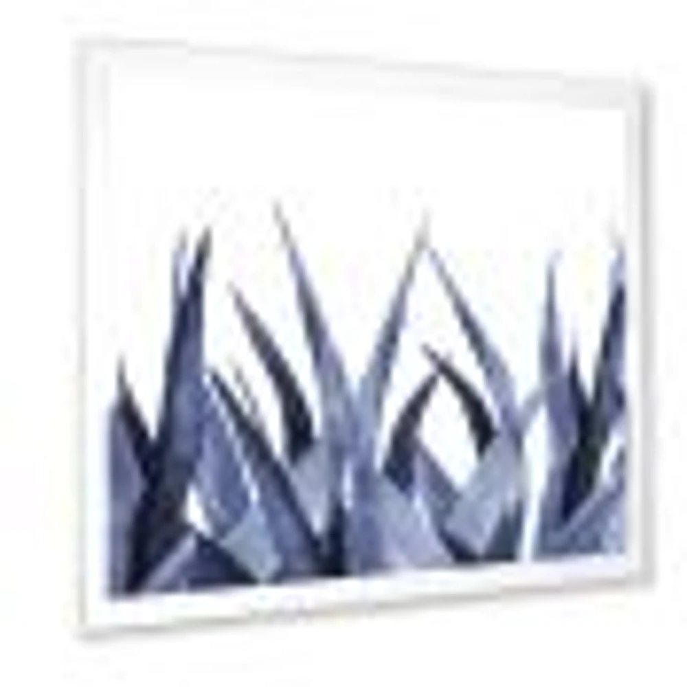 Toile imprimée « Navy Blue Agave Leaves »