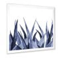 Toile imprimée « Navy Blue Agave Leaves »