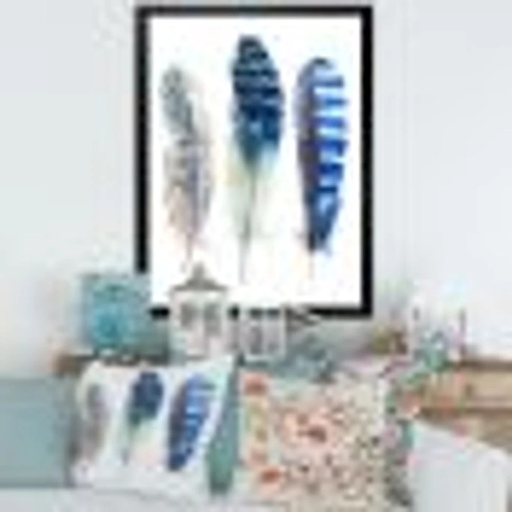 Toile « Colourful Boho Feathers I »