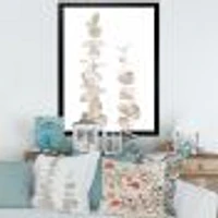 Beige Eucalyptus Branches on White  Wall Art