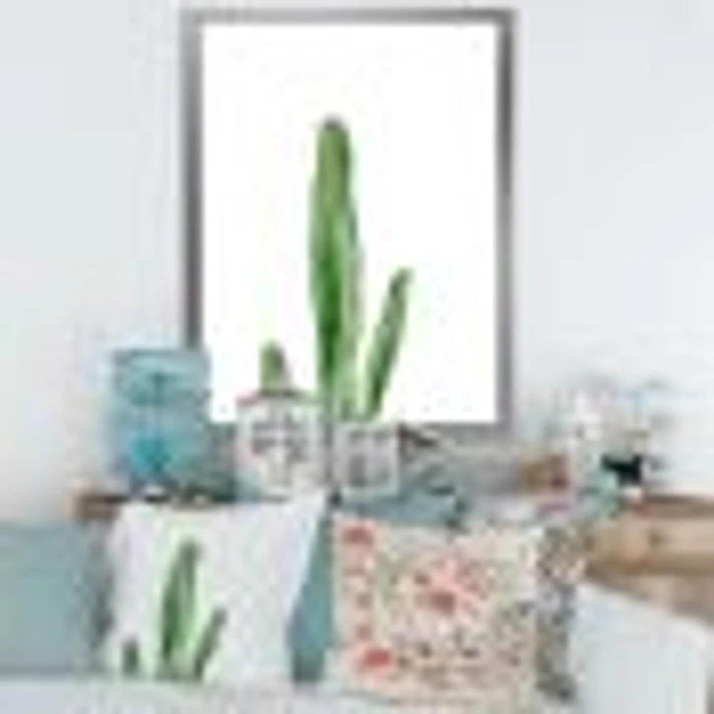 Toile « Green Cactus South Western Plant Botanical Detail »