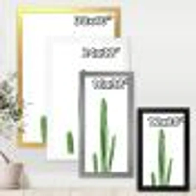 Green Cactus South Western Plant Botanical Detail  Wall Art