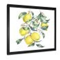 Branch of Yellow Lemons and Leaves I  Wall Art