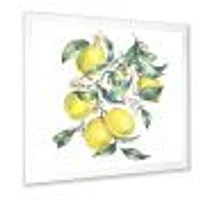 Branch of Yellow Lemons and Leaves I  Wall Art