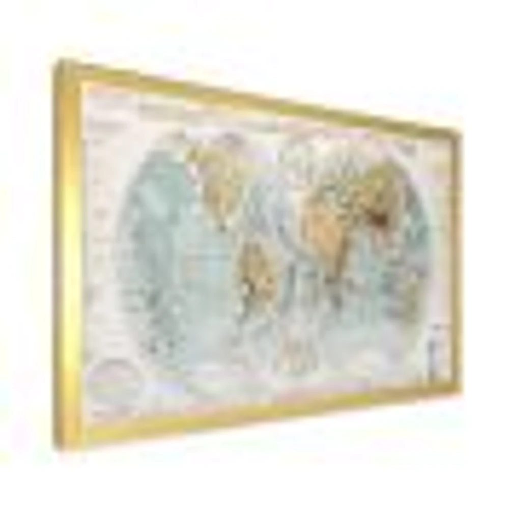 Ancient Map of The World II Wall Art