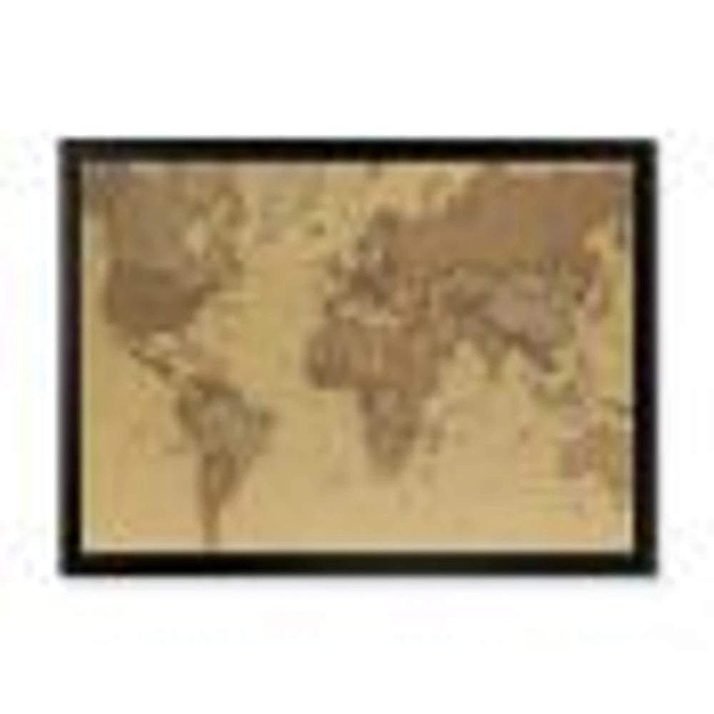 Ancient Map of The World III Canvas Wall Art