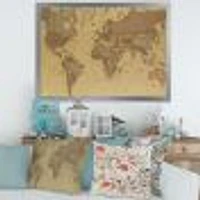 Ancient Map of The World III Canvas Wall Art