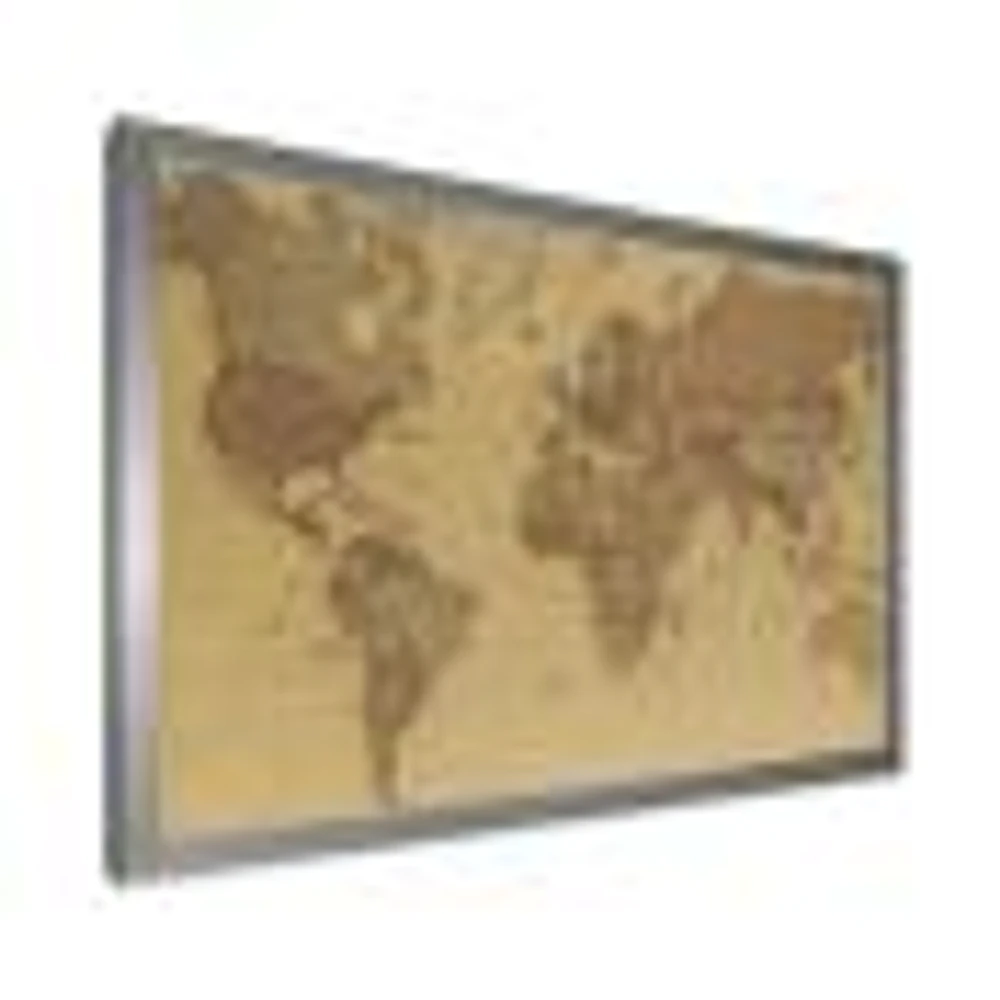 Ancient Map of The World III Canvas Wall Art