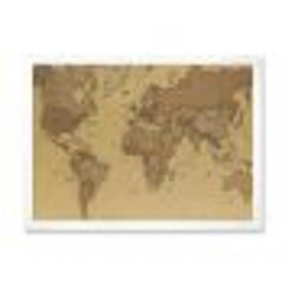 Ancient Map of The World III Canvas Wall Art