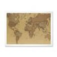 Ancient Map of The World III Canvas Wall Art