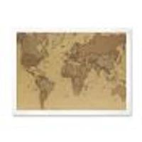 Ancient Map of The World III Canvas Wall Art