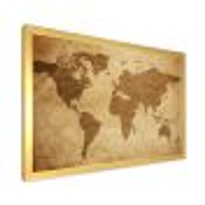 Ancient Map of The World V Canvas Wall Art