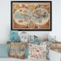 Ancient Map of The World VIII Wall Art