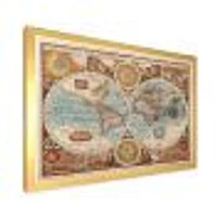 Ancient Map of The World VIII Wall Art