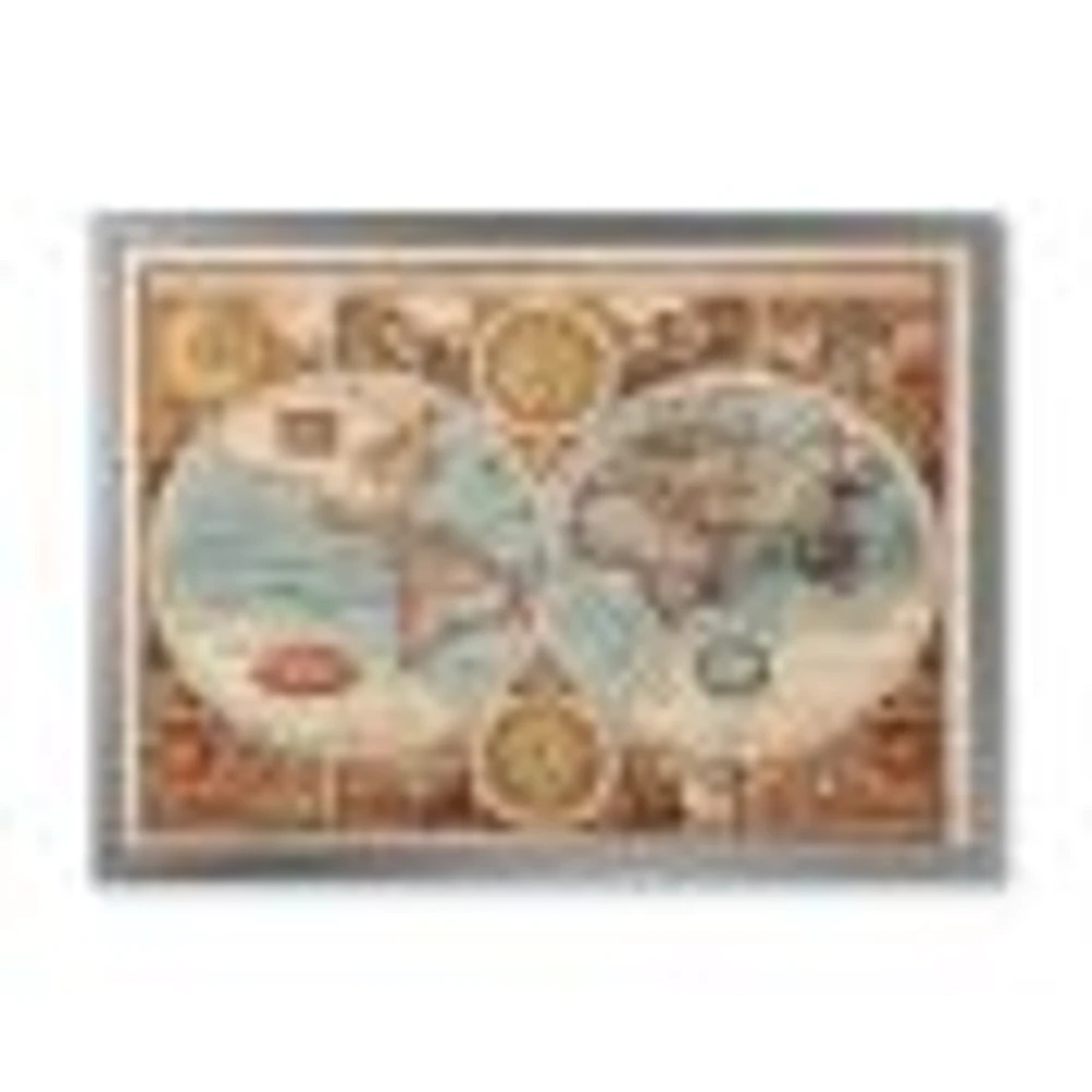 Ancient Map of The World VIII Wall Art