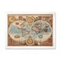 Ancient Map of The World VIII Wall Art