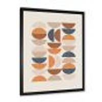 Toile « Abstract Sun and Moon S Blue Orange »