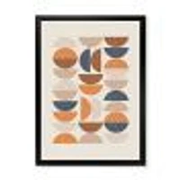 Toile « Abstract Sun and Moon S Blue Orange »