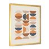 Toile « Abstract Sun and Moon S Blue Orange »